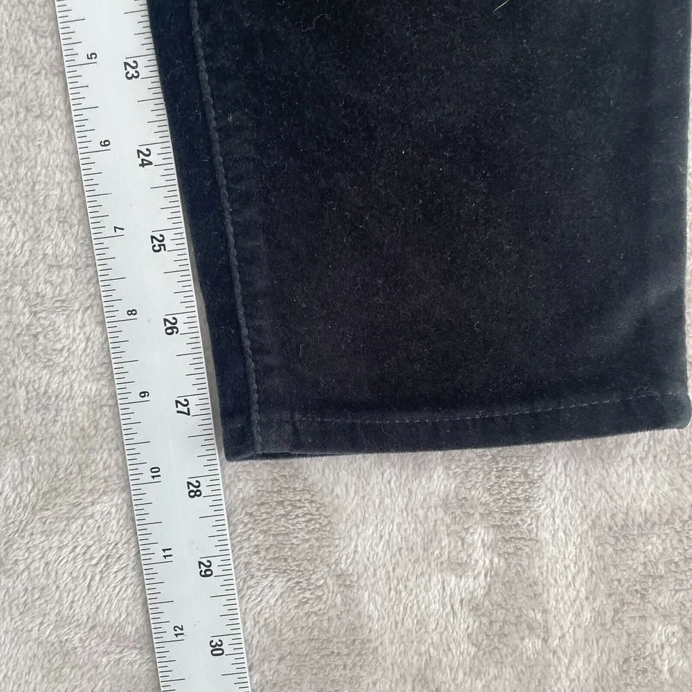 J. Crew Toothpick Ankle‎ Pants Women 29x28 (Tag 26) Black Velvet NWT $110